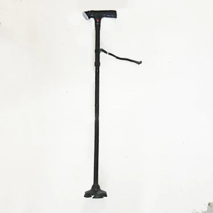 Bastón plegable telescópico plegable, bastón LED para personas mayores con alarma, palos confiables para caminar, muletas para personas mayores para madres y padres mayores