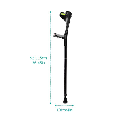 Muletas Lefeke para antebrazo, plegables, ajustables, de aluminio, fácil muleta para codo, bastón ligero