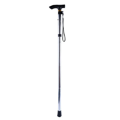 Bastón telescópico para caminar, bastones de Trekking para senderismo al aire libre, bastón plegable de Metal de aleación de aluminio, muletas para personas mayores