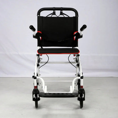 Carro plegable ligero de viaje con asiento de cuatro ruedas para aeropuerto de aleación de aluminio