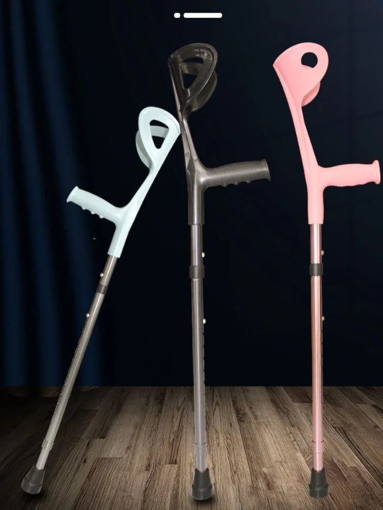 Bastón plegable de aluminio ultraligero ‌   Bastón de trekking ajustable con correa de cuero y punta antideslizante Personal de senderismo ligero