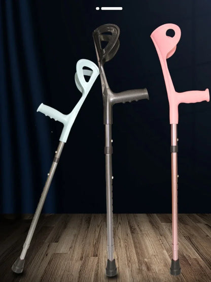 Bastón plegable de aluminio ultraligero ‌   Bastón de trekking ajustable con correa de cuero y punta antideslizante Personal de senderismo ligero