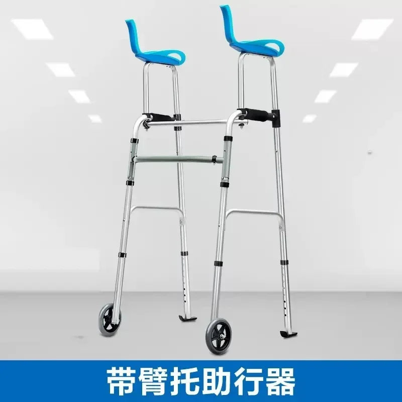 Carrito de compras para ancianos, muletas auxiliares para caminar, puede sentarse y plegar el coche de caña para caminar, soporte para viajes