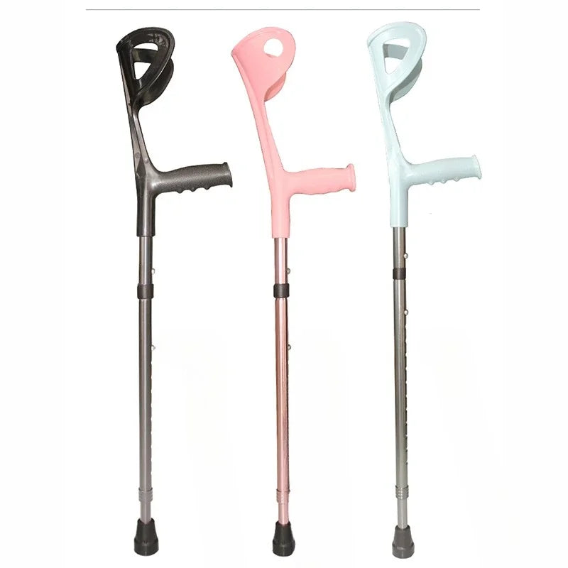 Bastón plegable de aluminio ultraligero ‌   Bastón de trekking ajustable con correa de cuero y punta antideslizante Personal de senderismo ligero