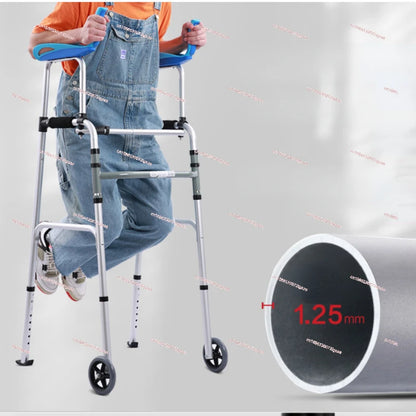 Carrito de compras para ancianos, muletas auxiliares para caminar, puede sentarse y plegar el coche de caña para caminar, soporte para viajes