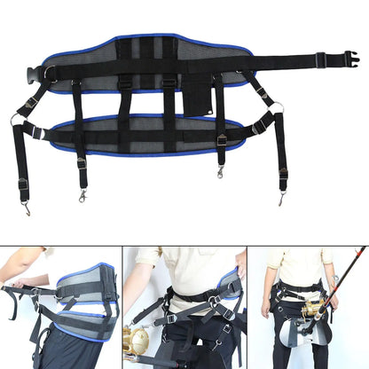 Chaleco de pesca con cinturón de cintura, chaleco de mar con hombros descubiertos y espalda para Kit de pesca de carpa de pie