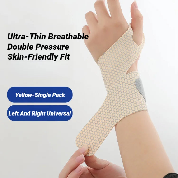 Correa de muñeca ultrafina ajustable para esguinces, alivio del dolor, soporte transpirable para gimnasio, ejercicio, artritis, tendinitis, túnel carpiano