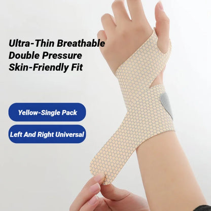 Correa de muñeca ultrafina ajustable para esguinces, alivio del dolor, soporte transpirable para gimnasio, ejercicio, artritis, tendinitis, túnel carpiano